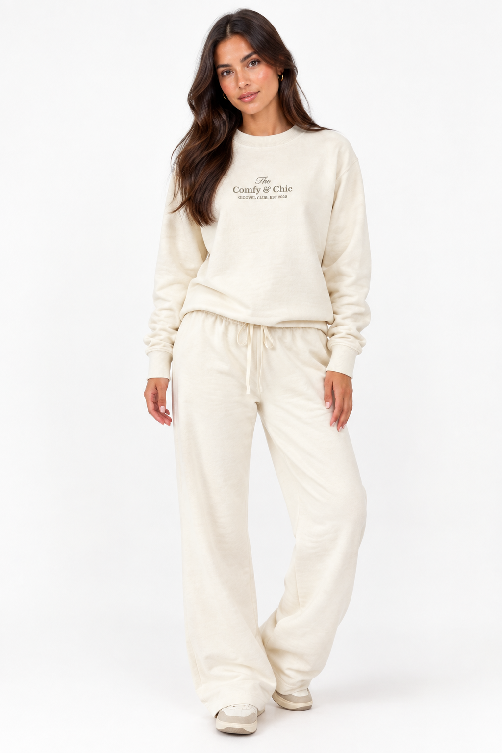 Calça Wide Leg (Areia Luxury)