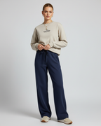 Calça Wide Leg (Azul Naval)