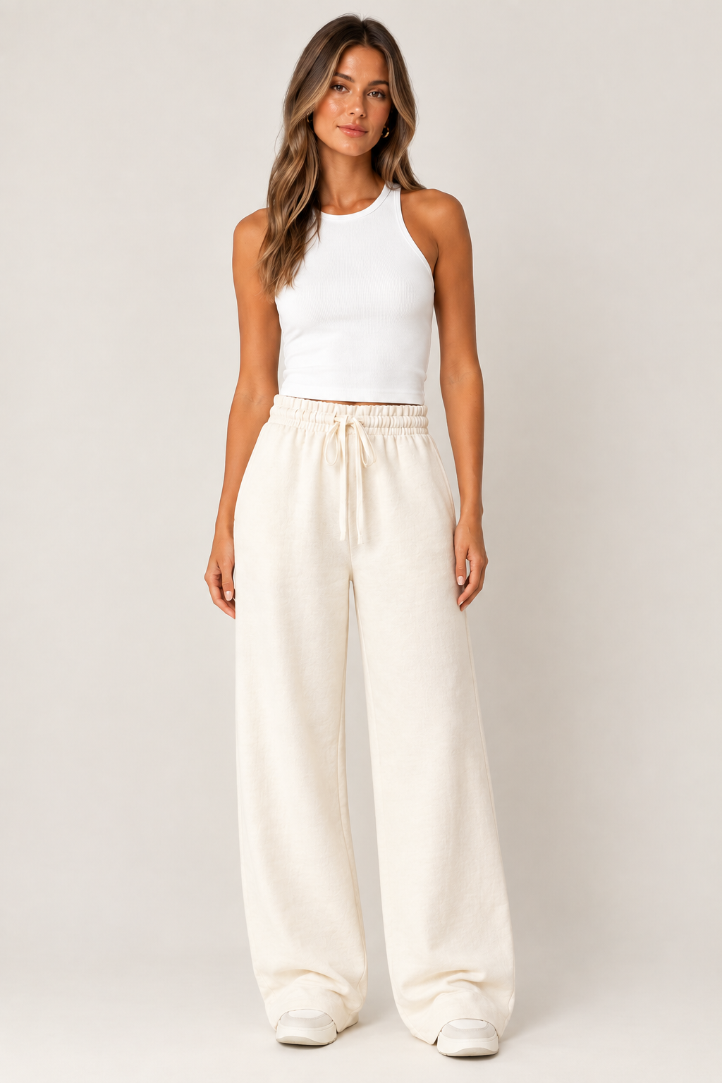 Calça Wide Leg (Areia Luxury)