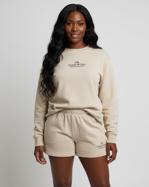 Casaco Moletom Comfy Classic (Areia Luxury)