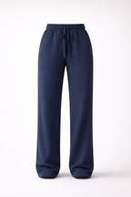 Calça Wide Leg (Azul Naval)