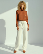 Calça Wide Leg (Areia Luxury)