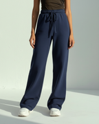 Calça Wide Leg (Azul Naval)